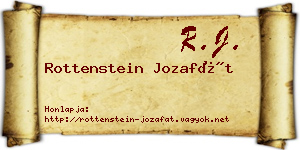 Rottenstein Jozafát névjegykártya